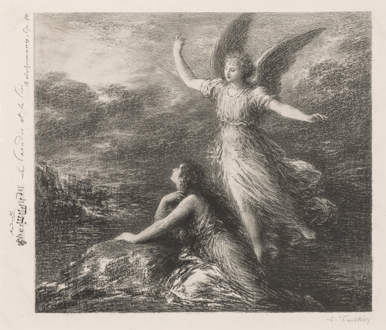 Debutto dal Paradiso e il Peri (Seconda Tavola) da Henri Fantin-Latour
