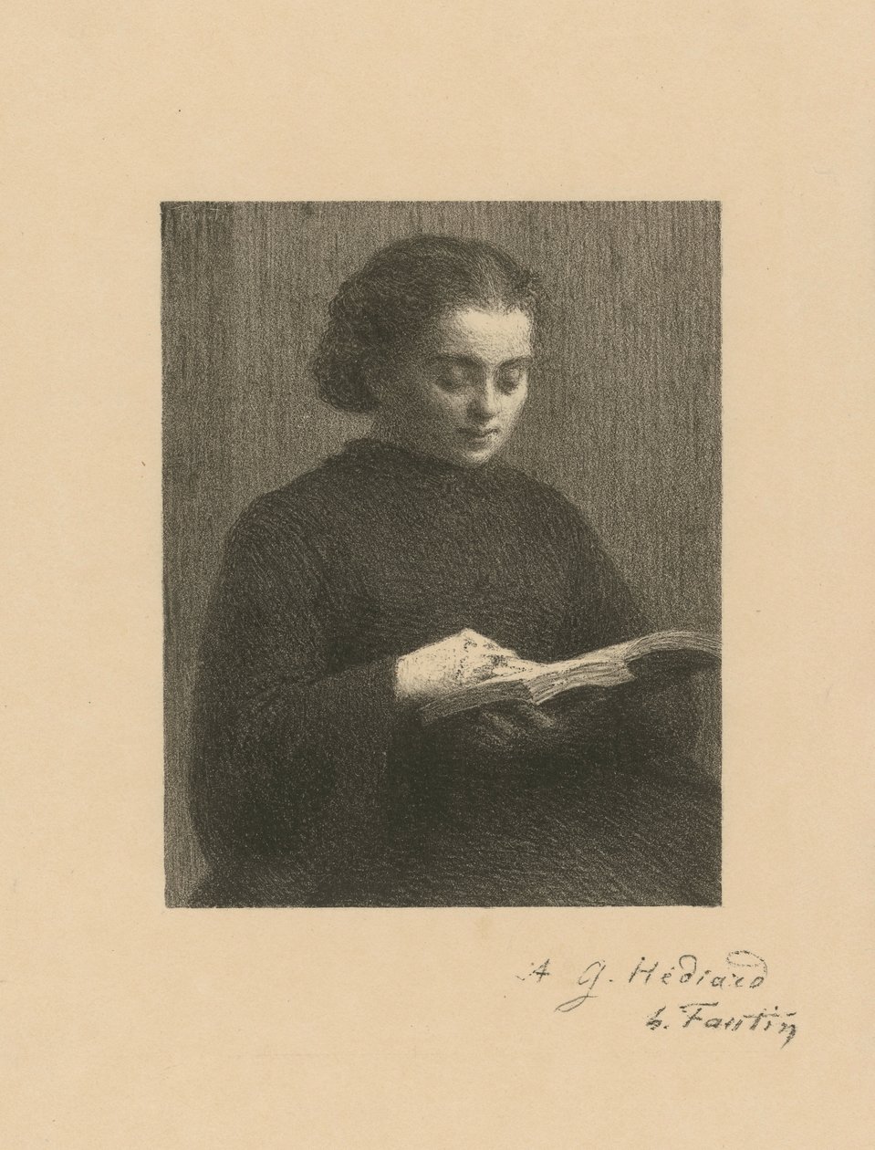 Donna che legge da Henri Fantin-Latour