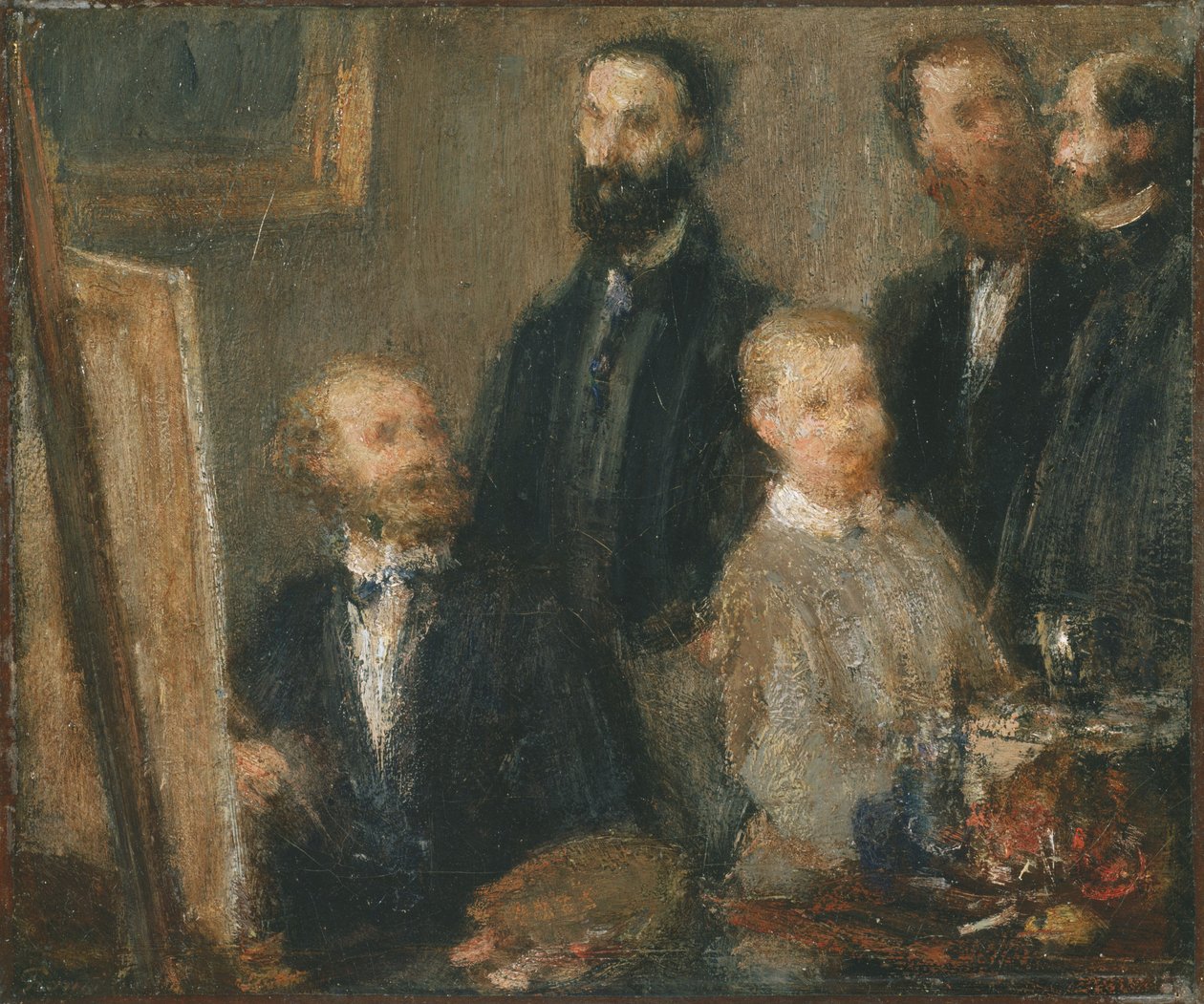 Manet nel suo studio da Henri Fantin-Latour