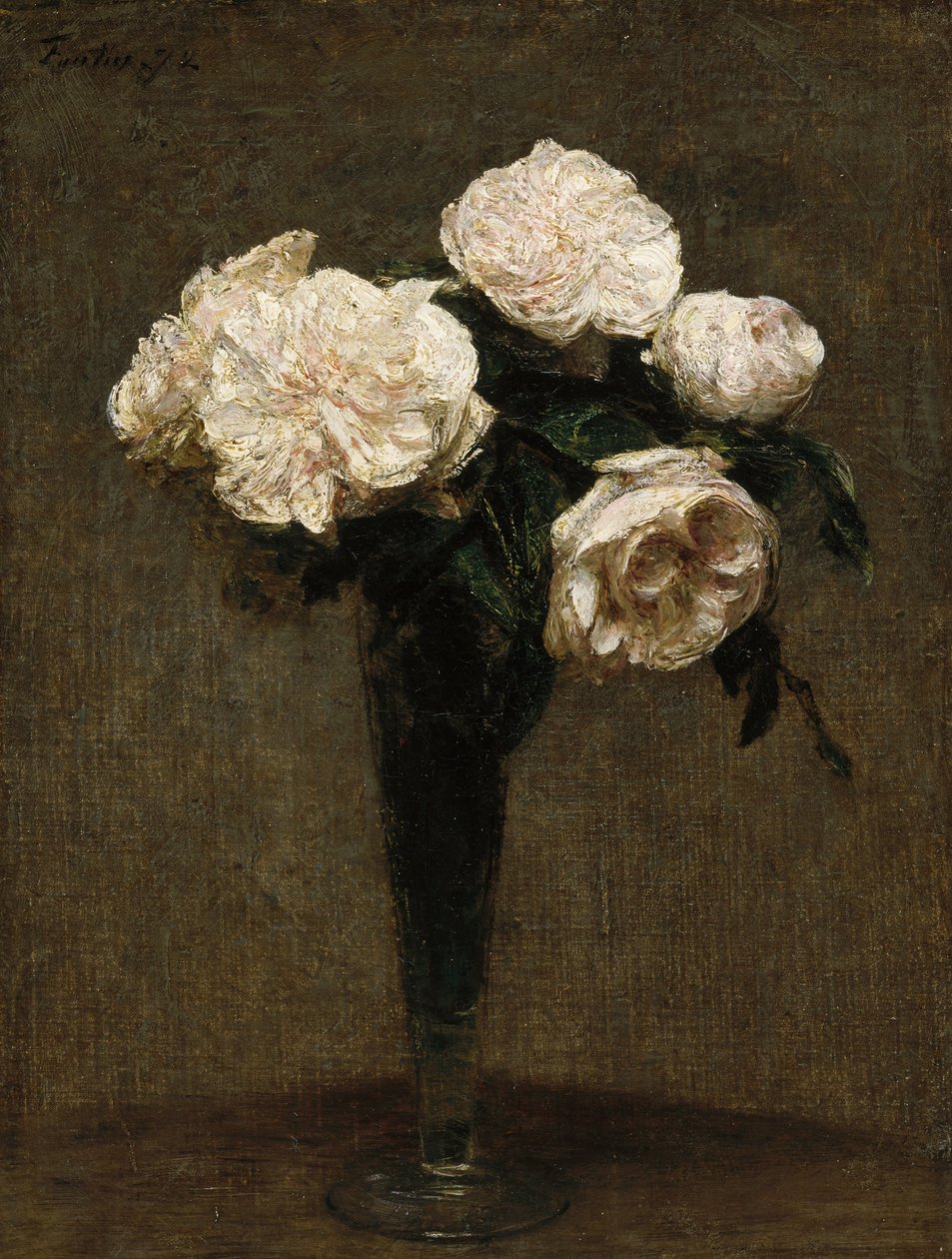 Rose in vaso da Henri Fantin-Latour