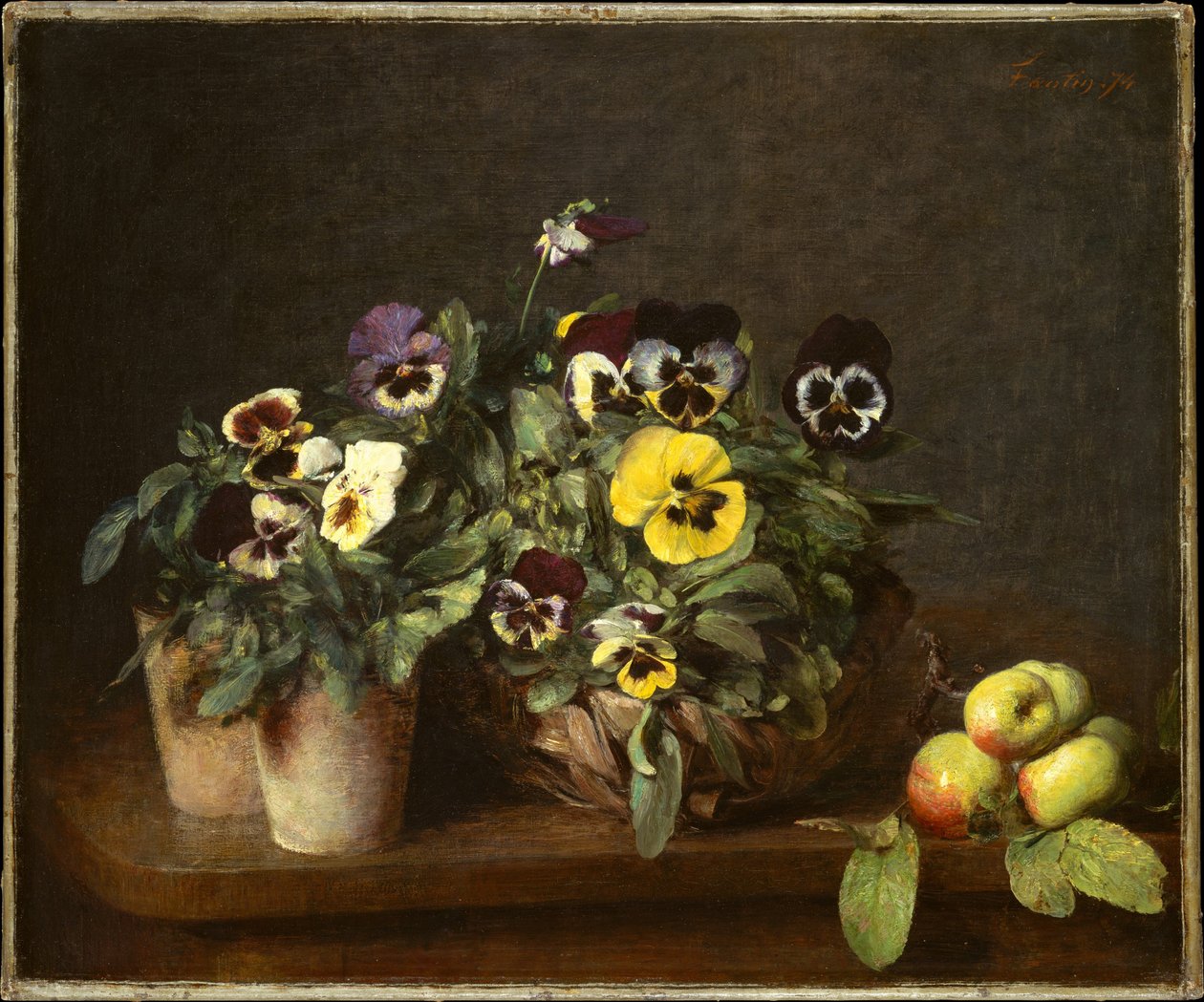 Natura morta con viole del pensiero da Henri Fantin-Latour