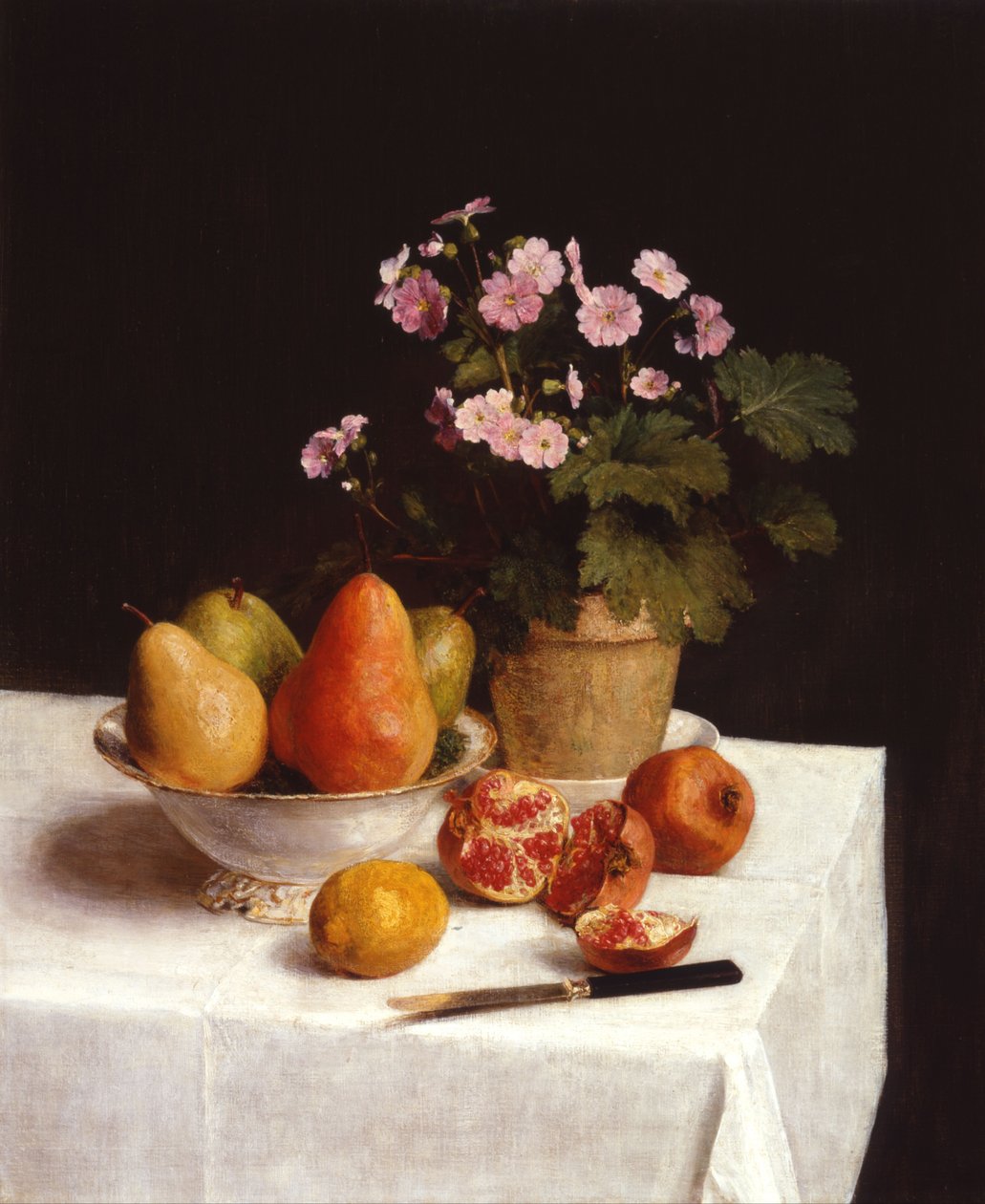 Natura morta (primule, pere e melograni) Natura morta (primule, pere e melograni) da Henri Fantin-Latour