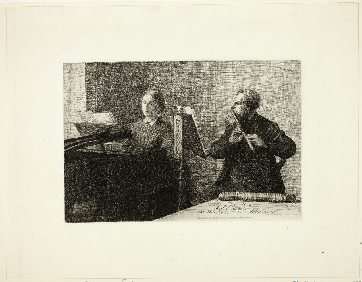 Un pezzo di Schumann da Ignace Henri Jean Fantin Latour