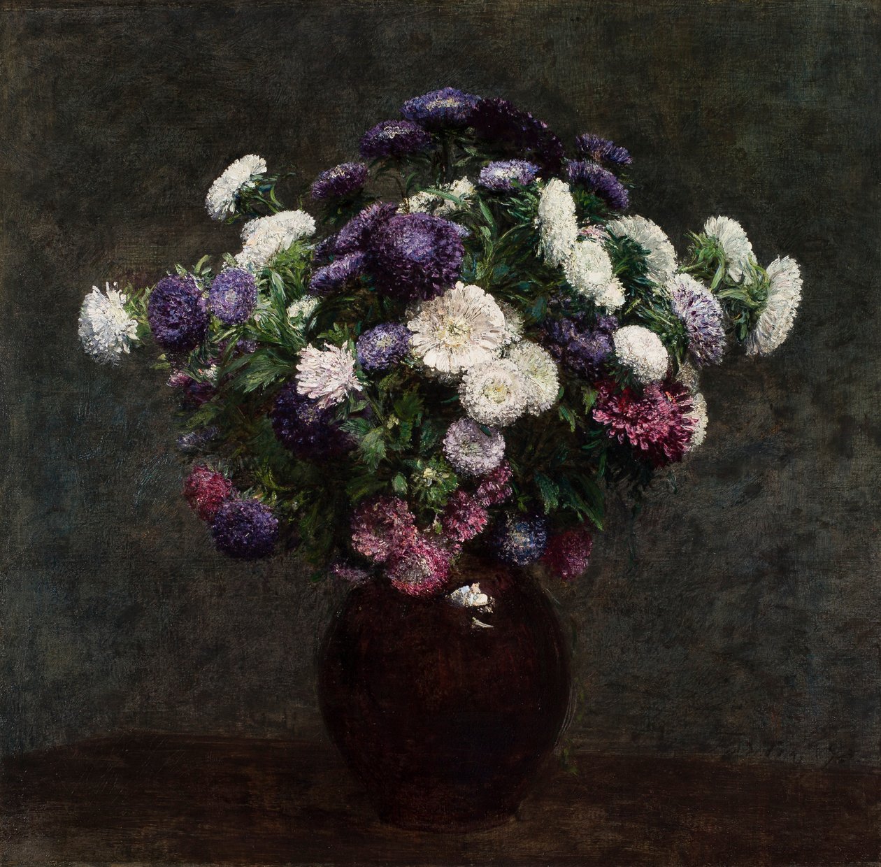 Astri in un vaso da Ignace Henri Jean Fantin Latour