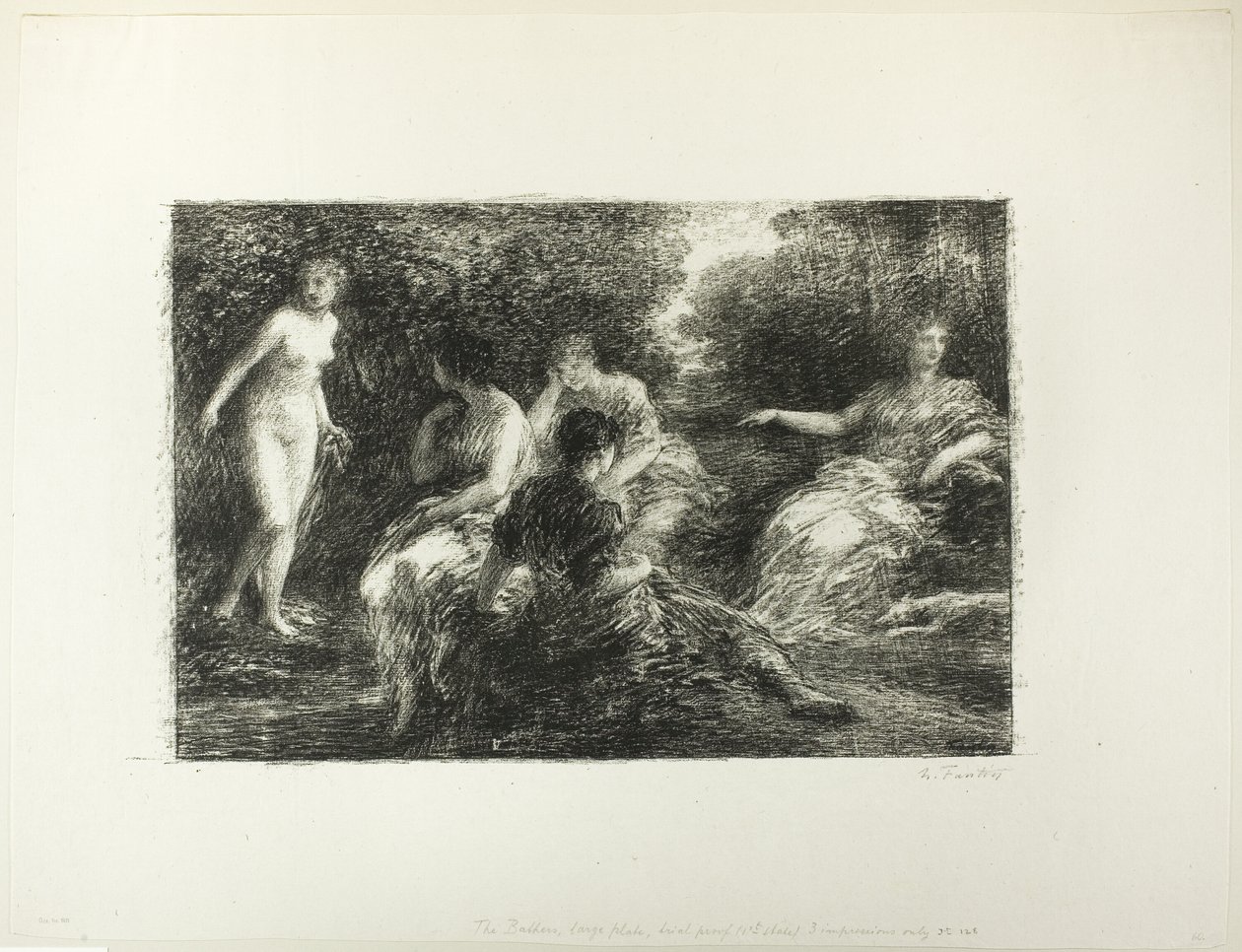 Donne che fanno il bagno, terza grande lastra da Ignace Henri Jean Fantin Latour