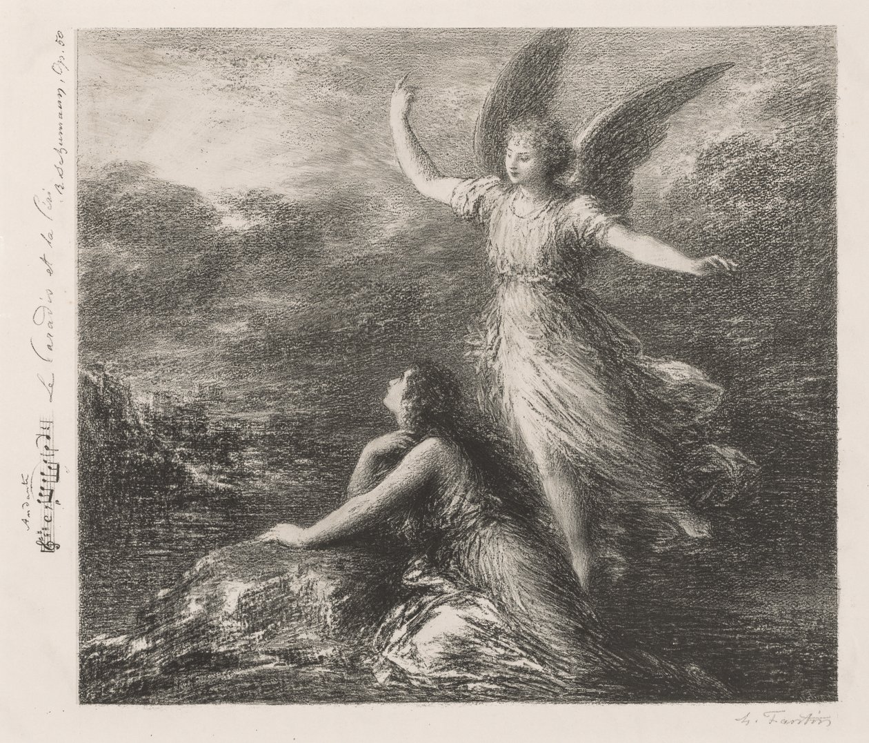 Debutto dal Paradiso e il Peri (Seconda Tavola) da Ignace Henri Jean Fantin Latour