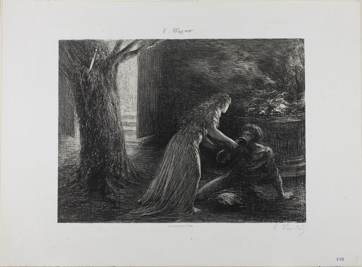 Debutto della Valchiria da Ignace Henri Jean Fantin Latour