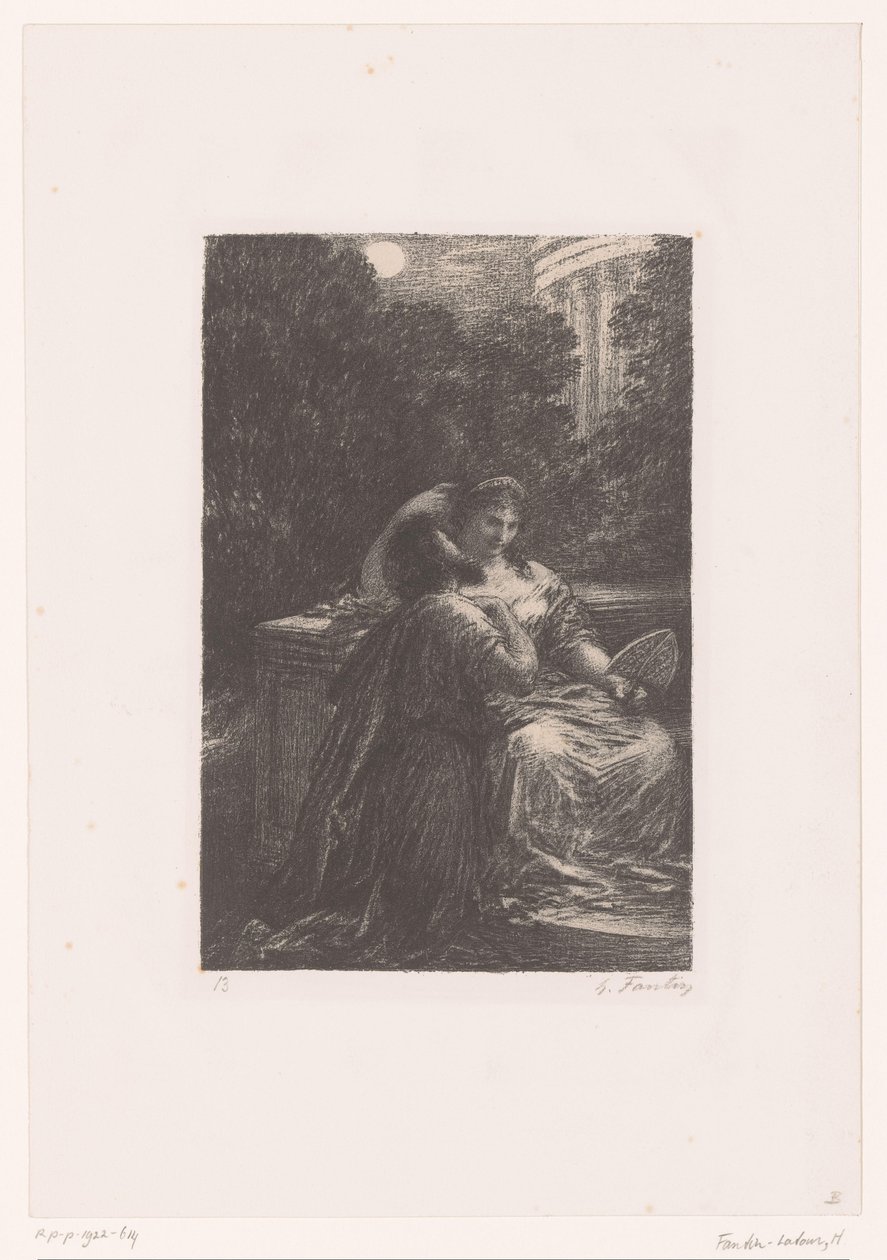 Didone ed Enea al chiaro di luna da Ignace Henri Jean Fantin Latour