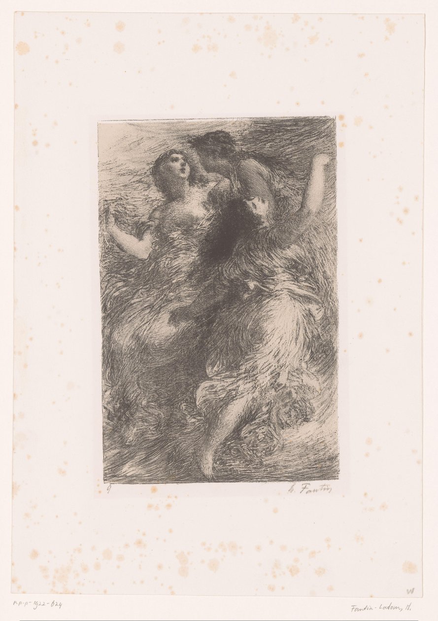 Tre figlie del Reno giocano sul fondo del Reno da Ignace Henri Jean Fantin Latour