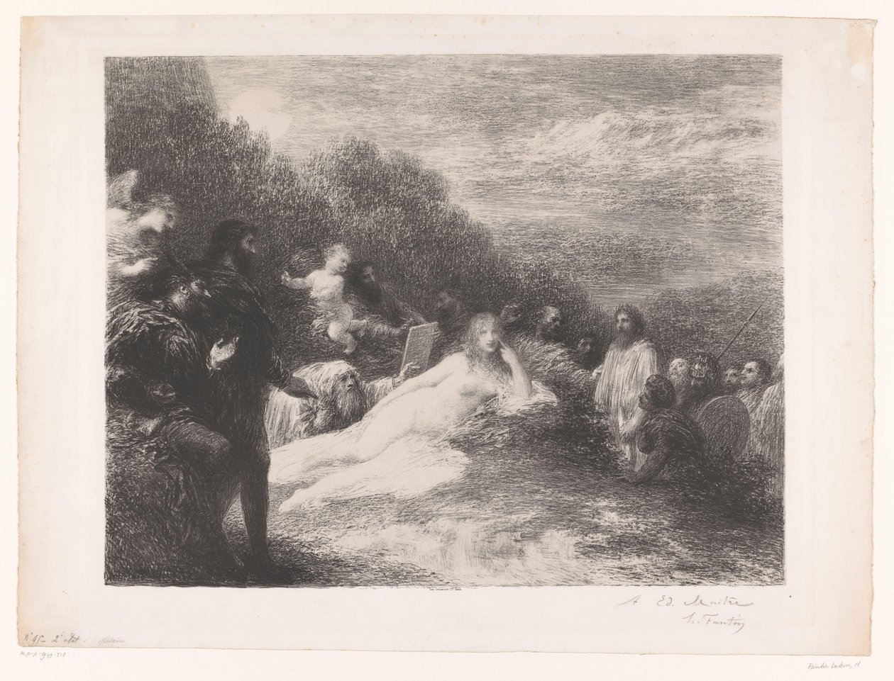 Faust e Mefistofele vedono Elena di Troia da Ignace Henri Jean Fantin Latour