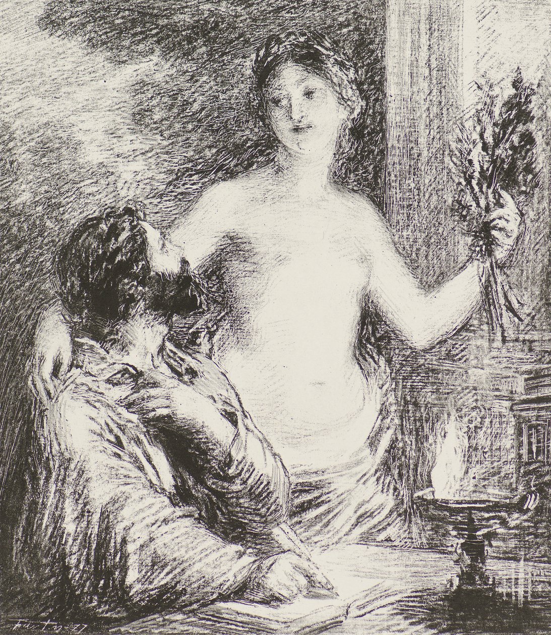 Il musicista da Ignace Henri Jean Fantin Latour