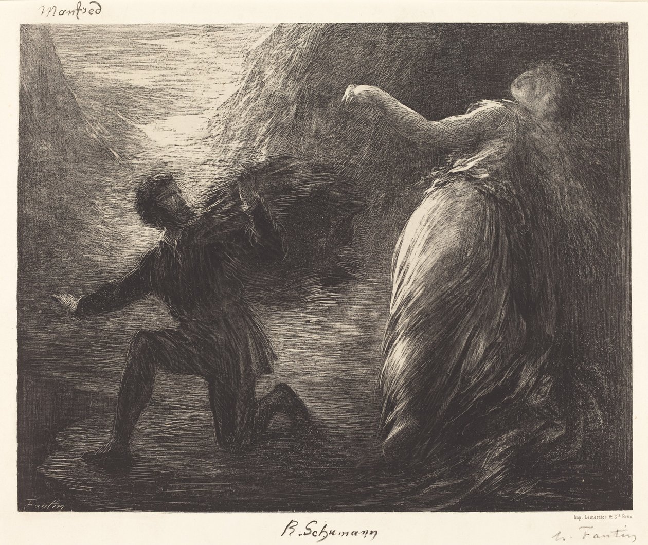Manfred e Astarte (1ª tavola) da Ignace Henri Jean Fantin Latour