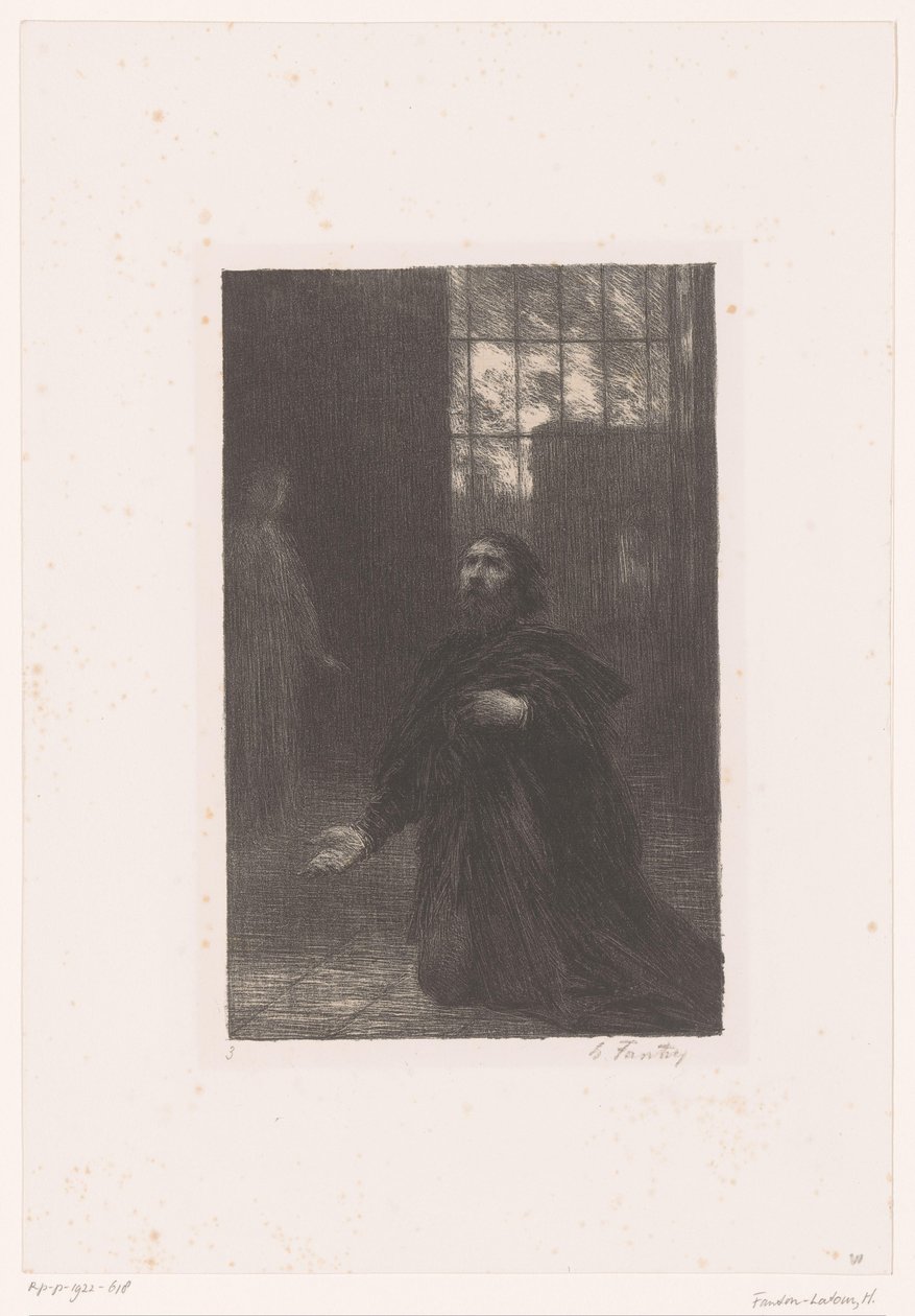 Rienzi prega Dio (Rienzi. Atto V. Preghiera di Rienzi) da Ignace Henri Jean Fantin Latour