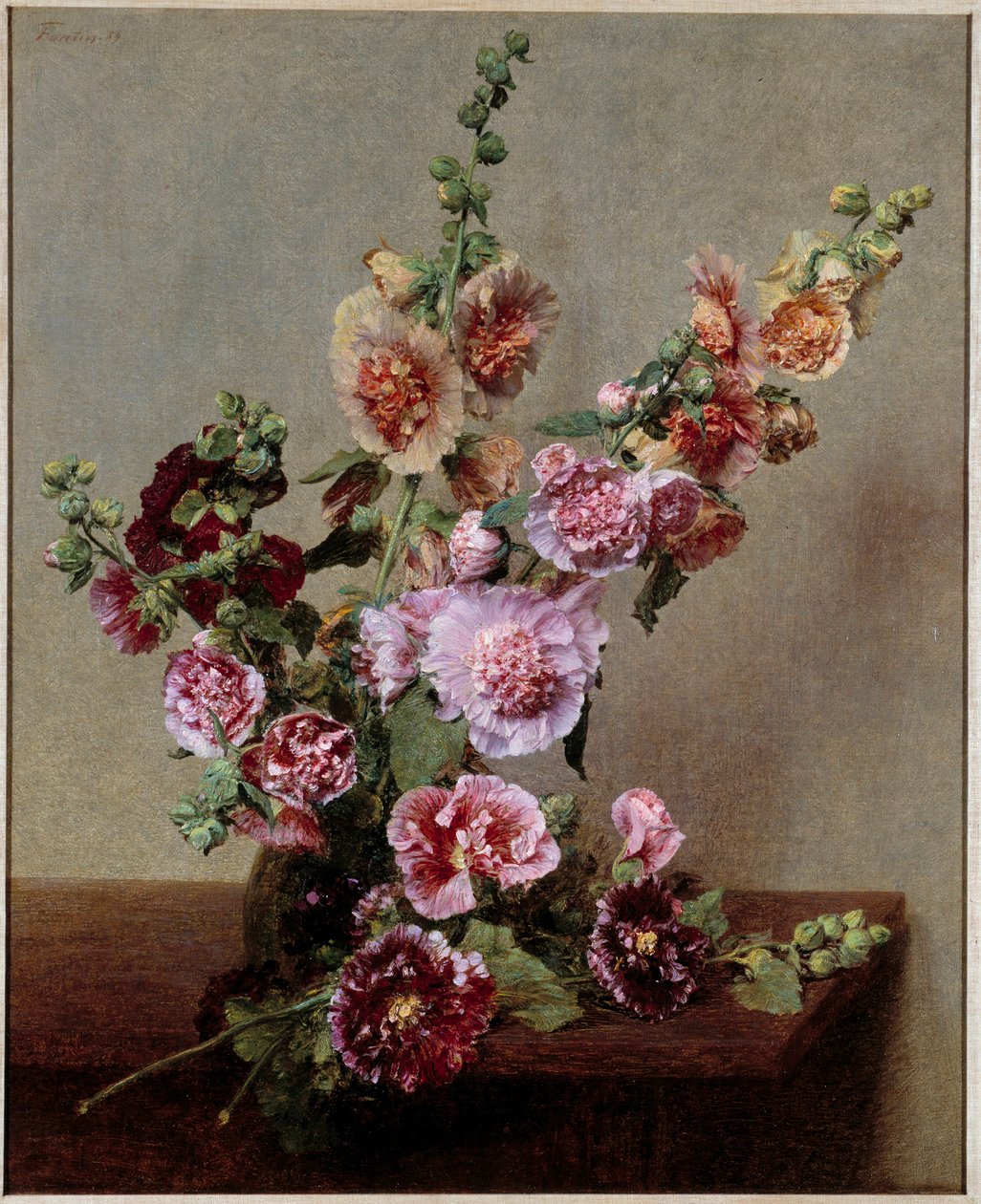 Rose tremiere da Ignace Henri Jean Fantin Latour