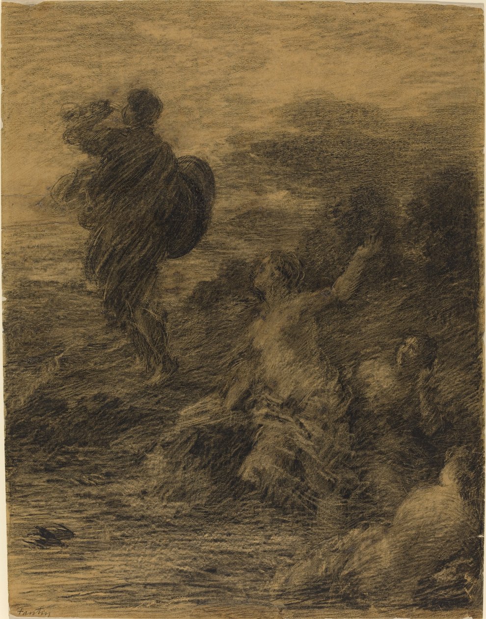 Sigfrido e le fanciulle del Reno da Ignace Henri Jean Fantin Latour