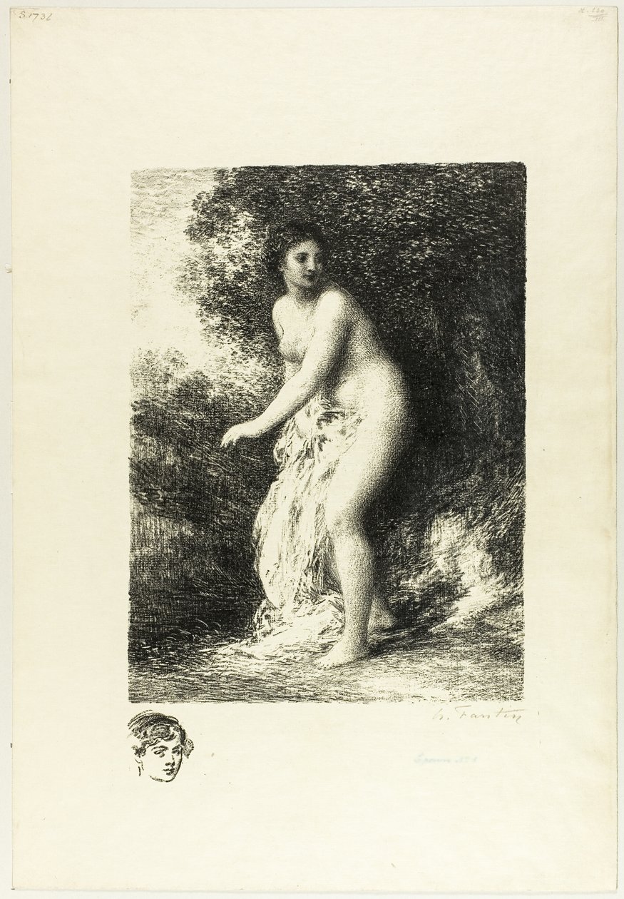 Bagnante in Piedi, seconda tavola da Ignace Henri Jean Fantin Latour