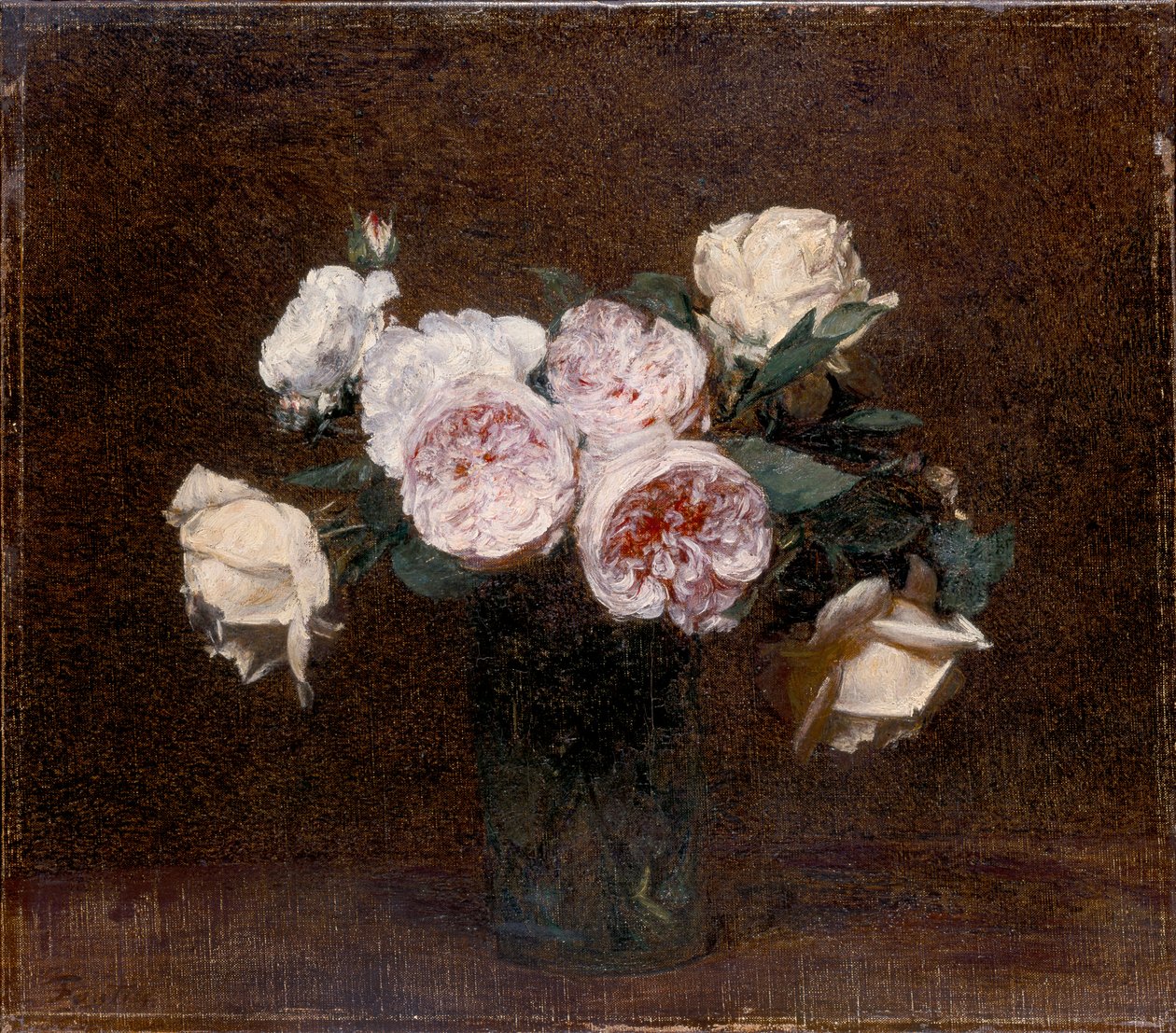 Natura morta: rose rosa, bianche e gialle, 1894 da Ignace Henri Jean Fantin Latour