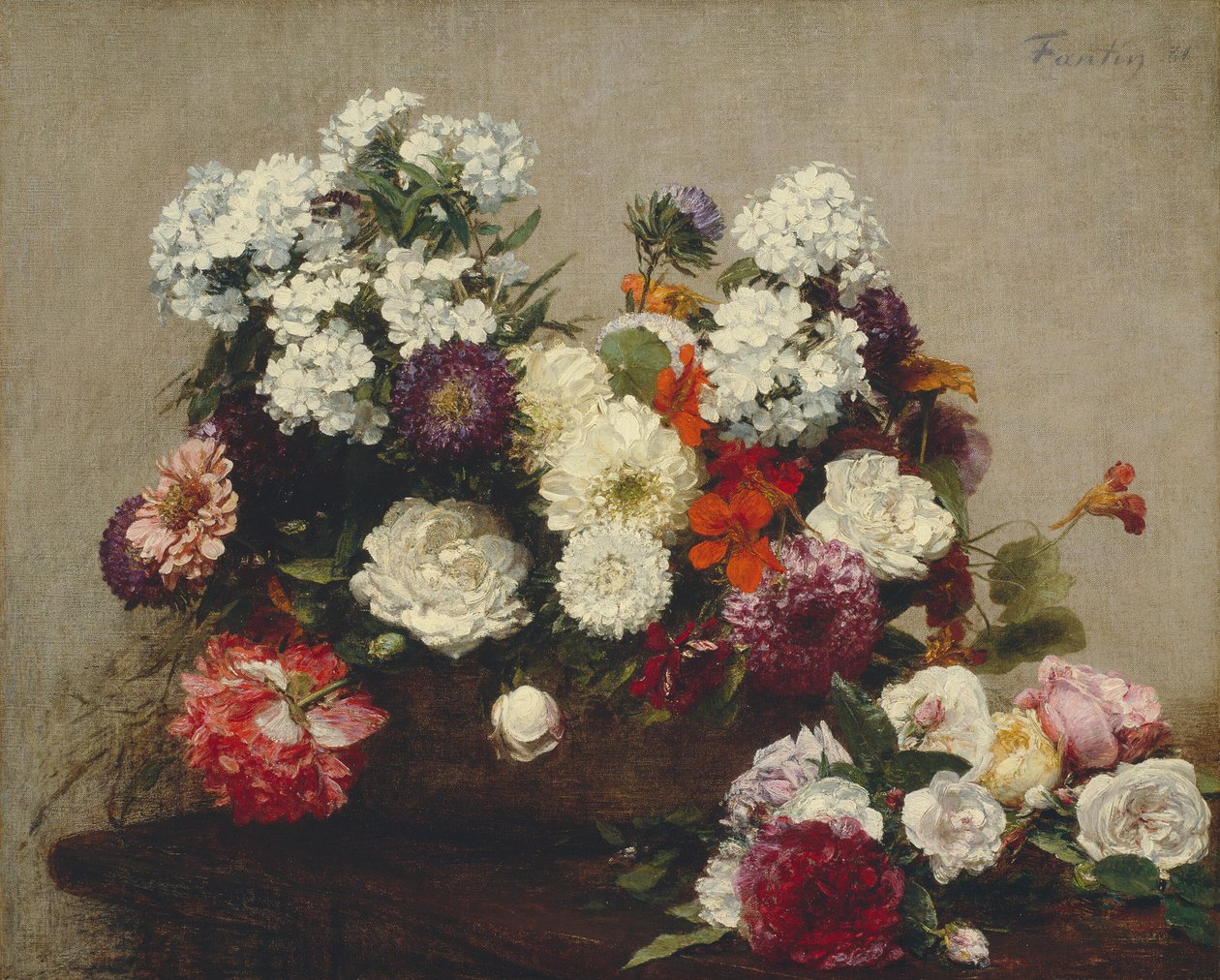 Natura morta con fiori, 1881 da Ignace Henri Jean Fantin Latour