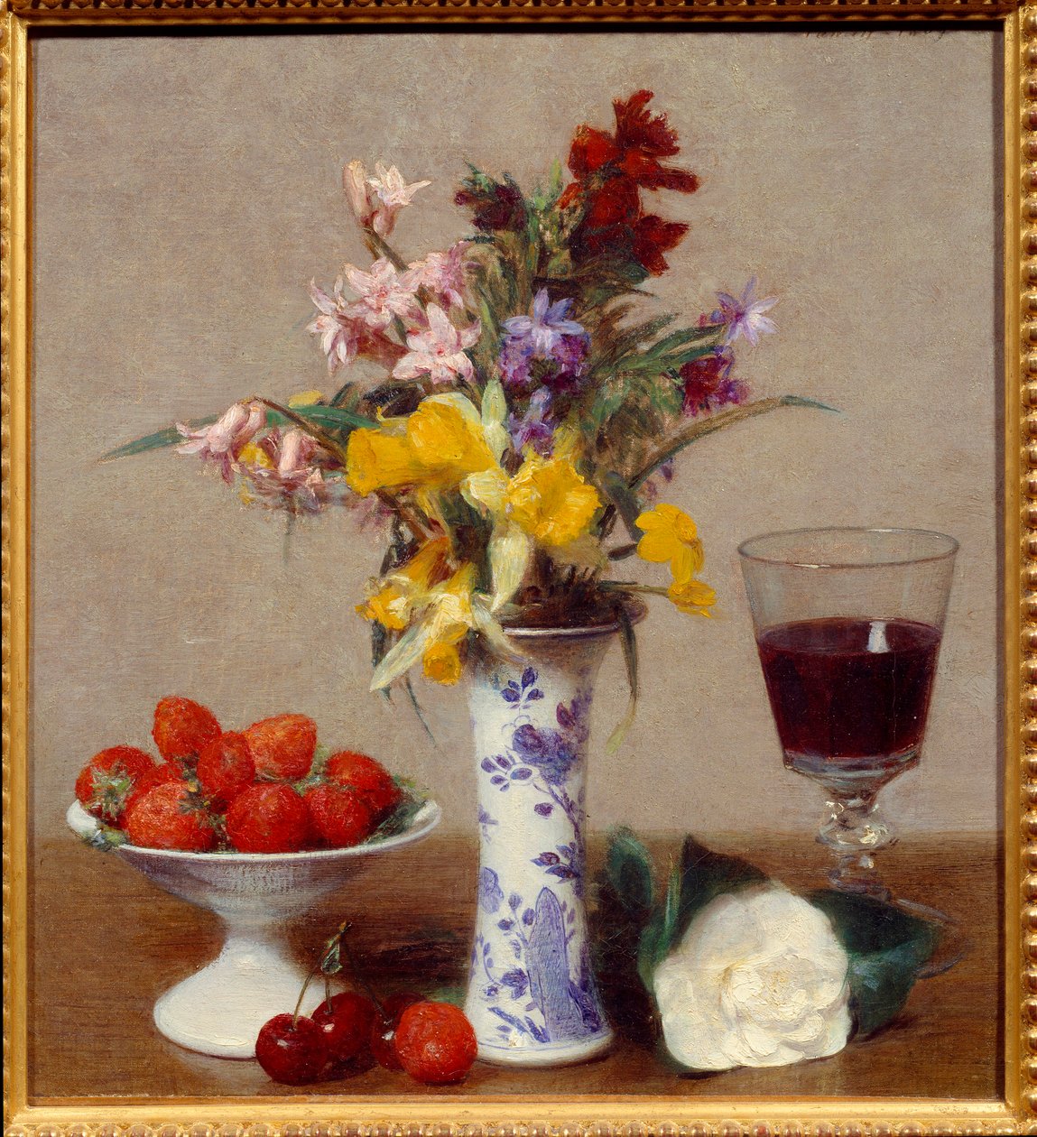 Natura morta chiamata il fidanzamento da Ignace Henri Jean Fantin Latour