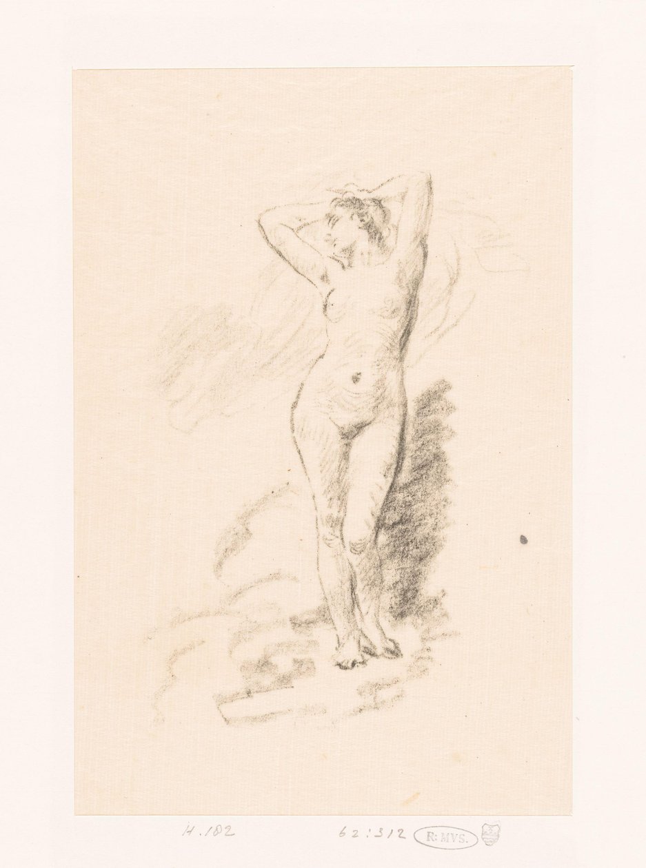 Studio di una donna nuda in piedi da Ignace Henri Jean Fantin-Latour