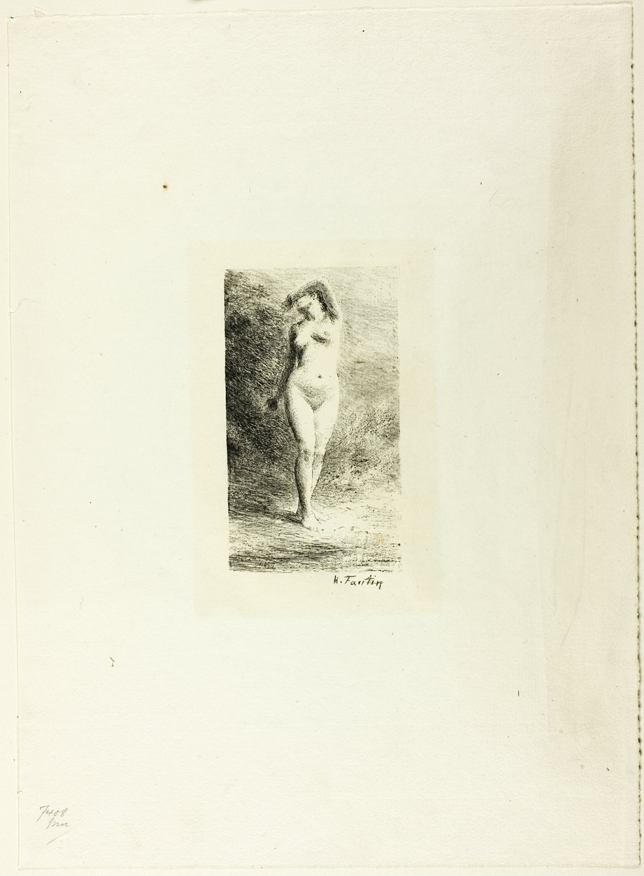 Studio di donna in piedi, vista frontale da Ignace Henri Jean Fantin Latour