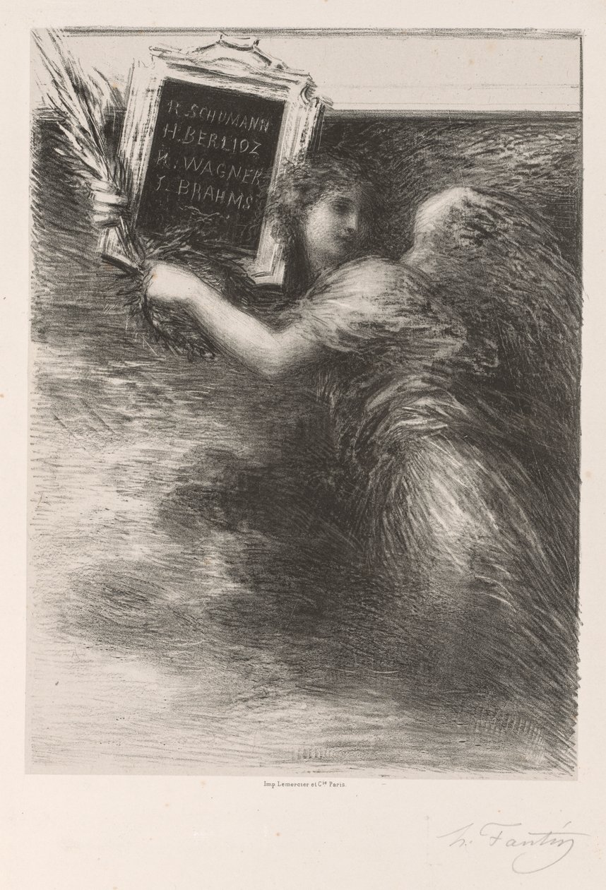 Il Genio della Musica da Ignace Henri Jean Fantin Latour