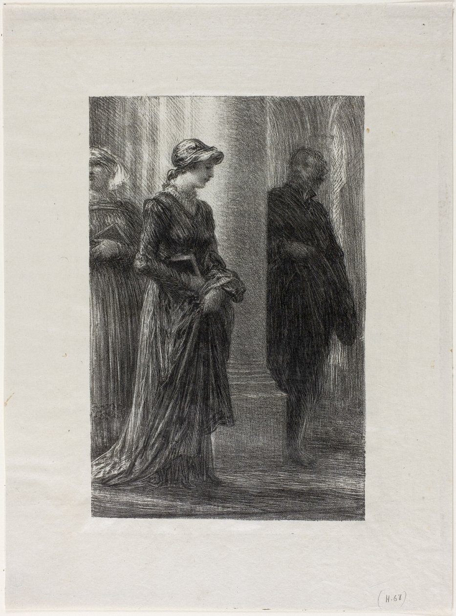 I maestri cantori di Norimberga, Atto I: Walther ed Eva si incontrano da Ignace Henri Jean Fantin Latour