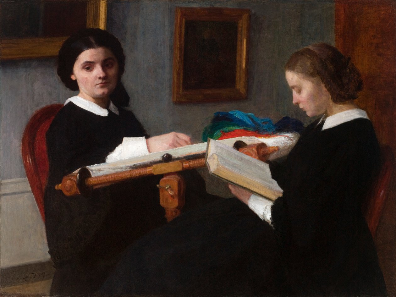 Le due sorelle da Ignace Henri Jean Fantin Latour