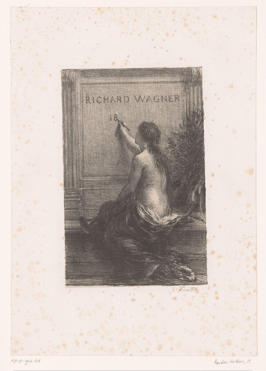 Frontespizio per: Richard Wagner, la sua vita e le sue opere da Ignace Henri Jean Fantin Latour