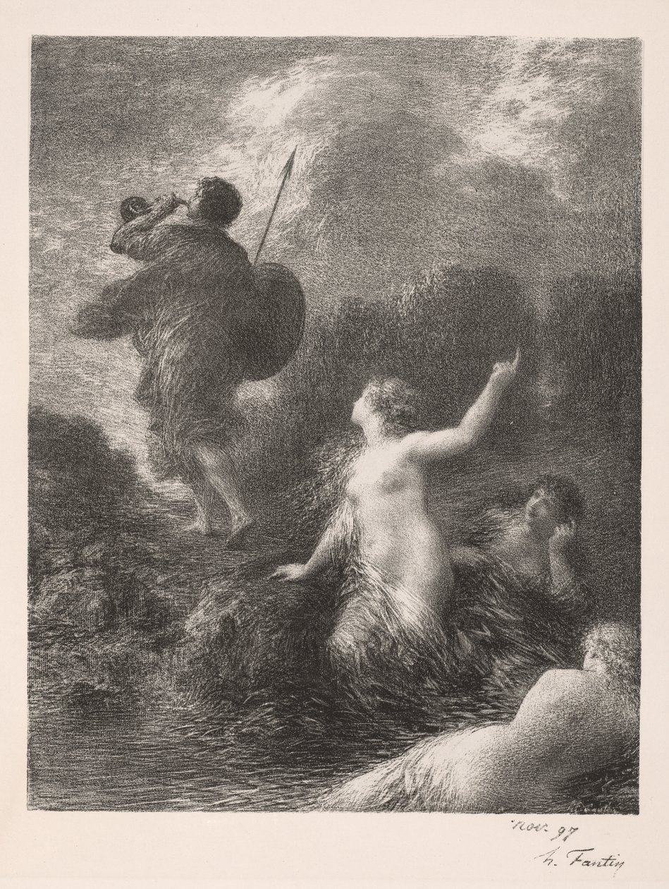 Il crepuscolo degli dei: Sigfrido e le fanciulle del Reno da Ignace Henri Jean Fantin Latour