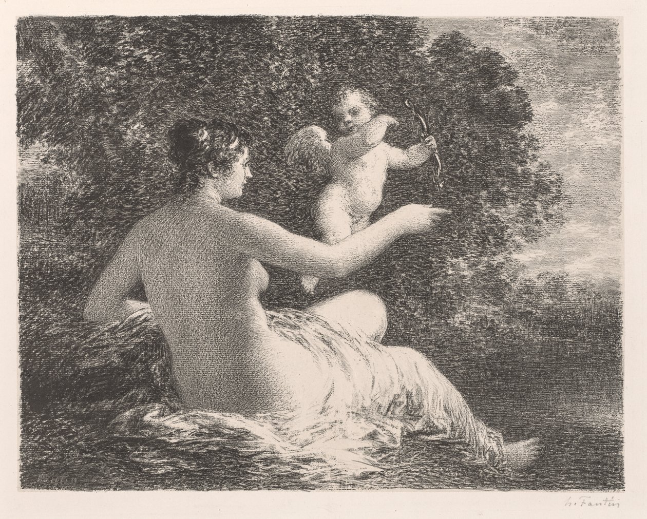 Venere e Cupido da Ignace Henri Jean Fantin Latour