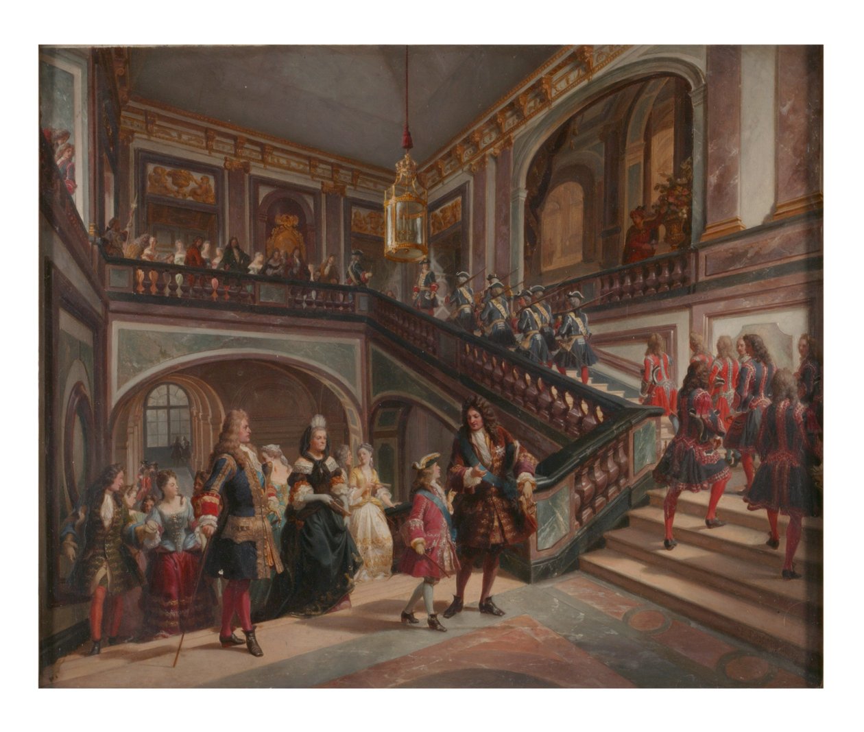 Il giovane Luigi XV a Versailles da Henri Felix Emmanuel Philippoteaux