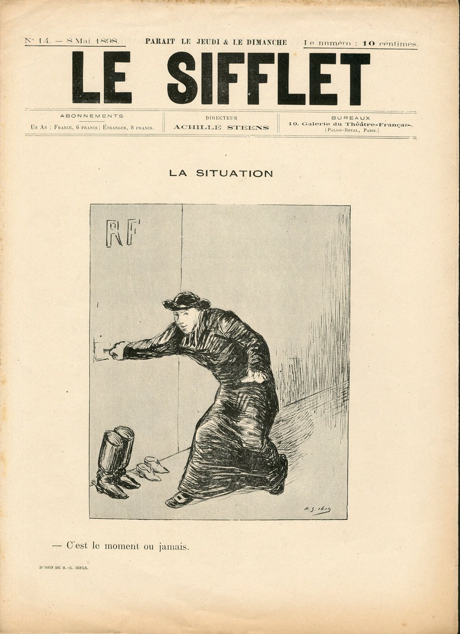 Le Whistle, numero 14, satirico in N & B da Henri Gabriel Ibels