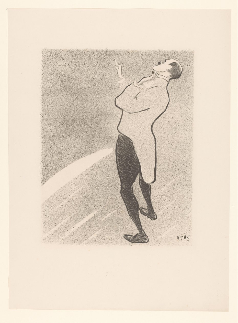 Ritratto del cabarettista Kam-Hill da Henri Gabriel Ibels