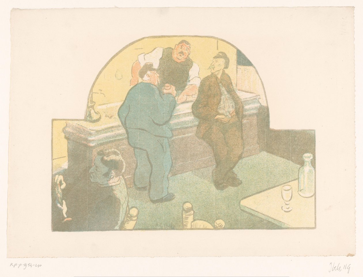 Quattro uomini in un bistrot da Henri Gabriel Ibels