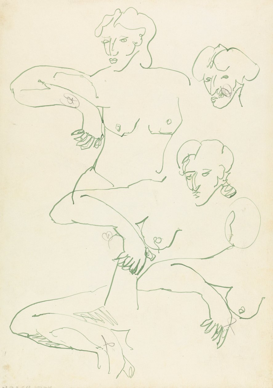 Cinque studi di una figura femminile da Henri Gaudier Brzeska