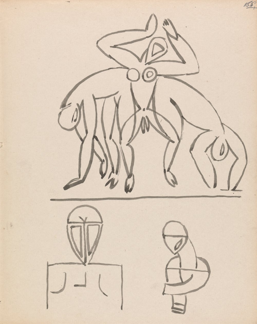 Nove studi di figure da Henri Gaudier Brzeska
