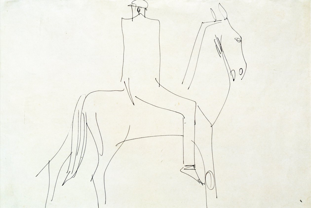 Cavaliere a Rotton Row, 1913 da Henri Gaudier Brzeska