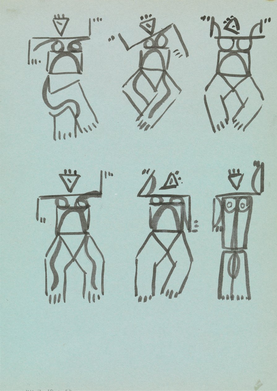 Sei studi di figure danzanti da Henri Gaudier-Brzeska