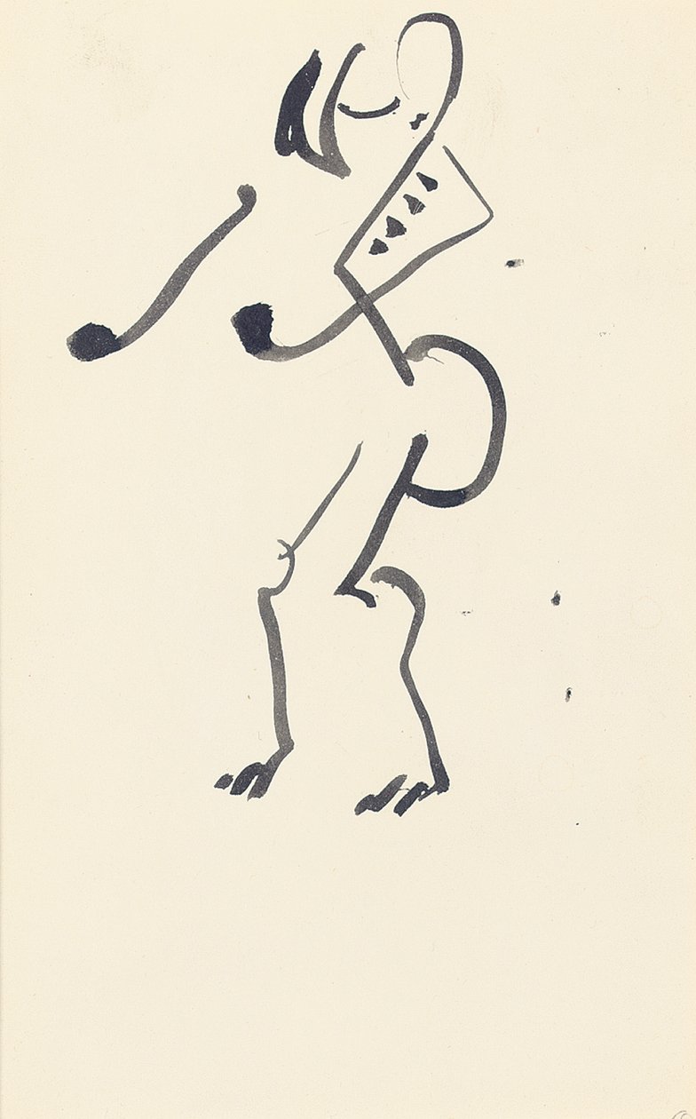 Studio per "Danzatrice di pietra rossa", 1914 da Henri Gaudier Brzeska