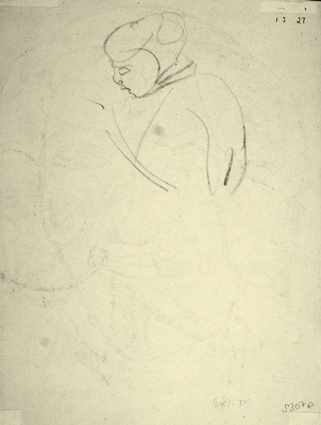 Studio di una donna che guarda in basso da Henri Gaudier Brzeska