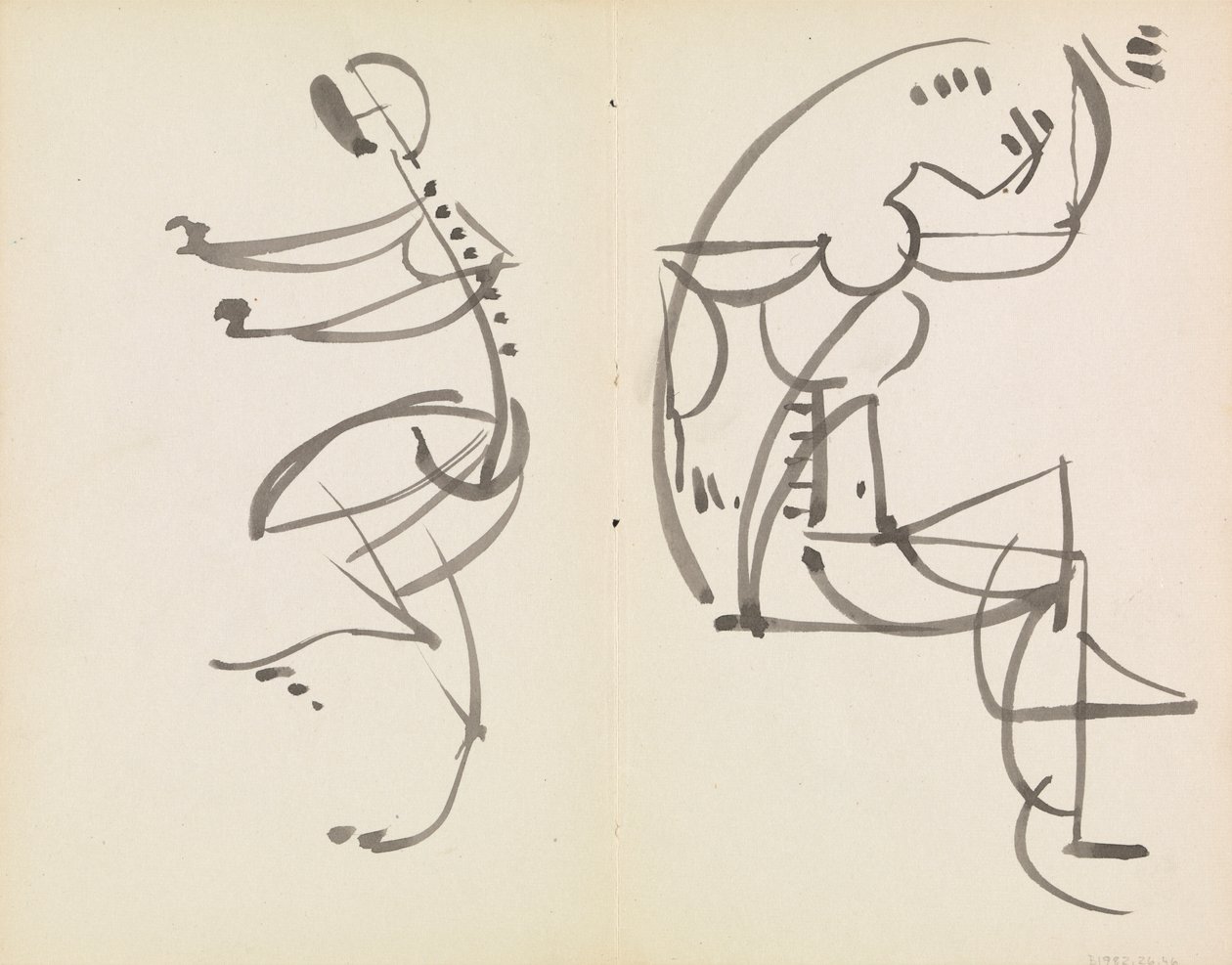 Due studi di figure da Henri Gaudier Brzeska