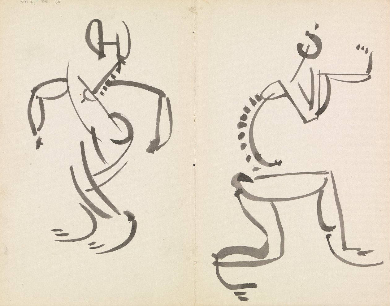 Due studi di figure da Henri Gaudier Brzeska