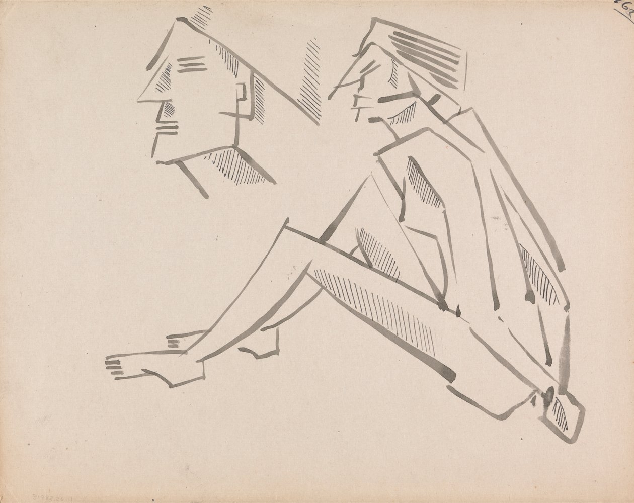 Due studi di figure da Henri Gaudier Brzeska