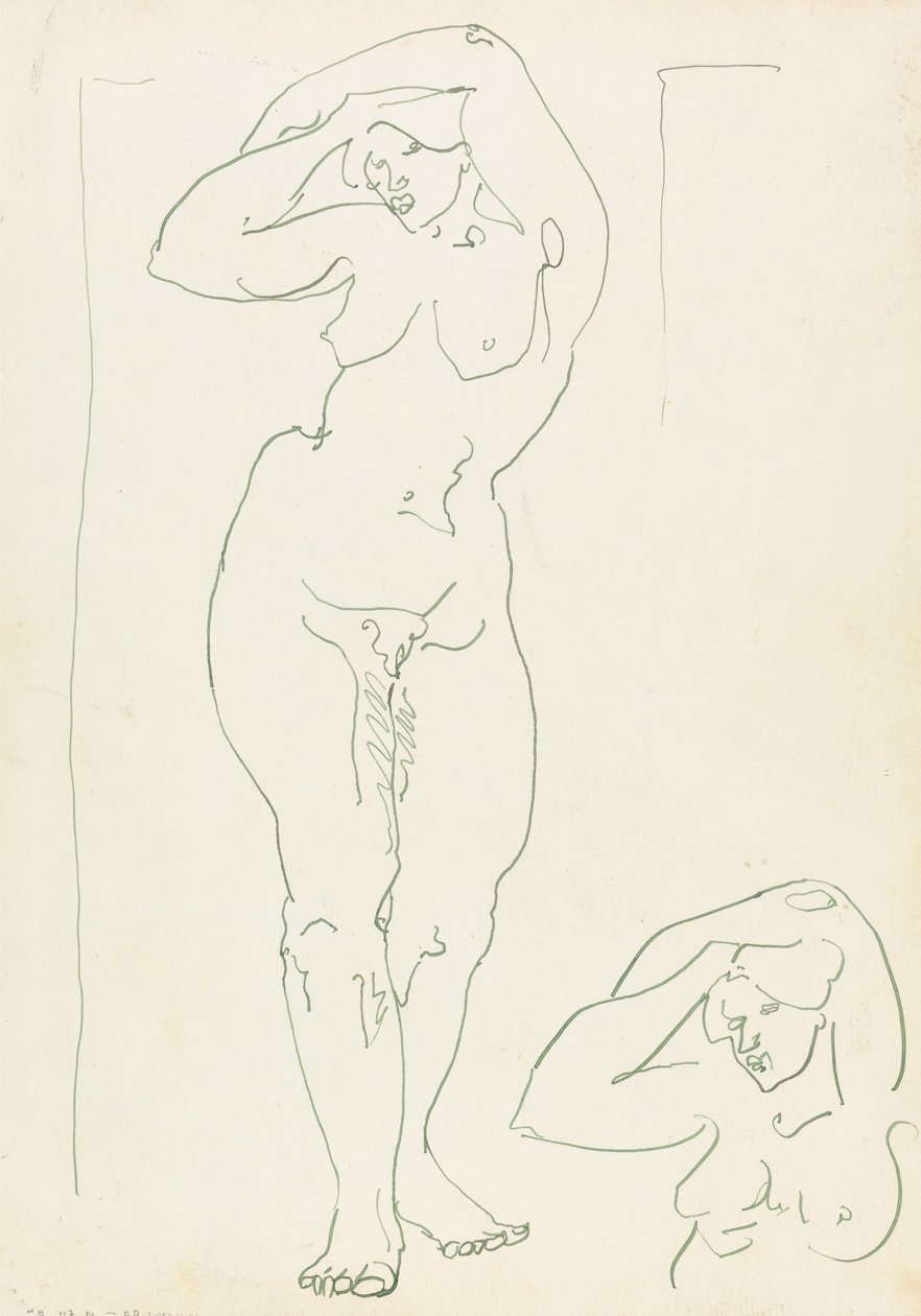 Due studi di una figura femminile da Henri Gaudier Brzeska