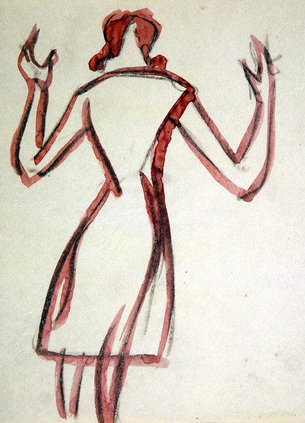 Donna di spalle, braccia alzate da Henri Gaudier Brzeska