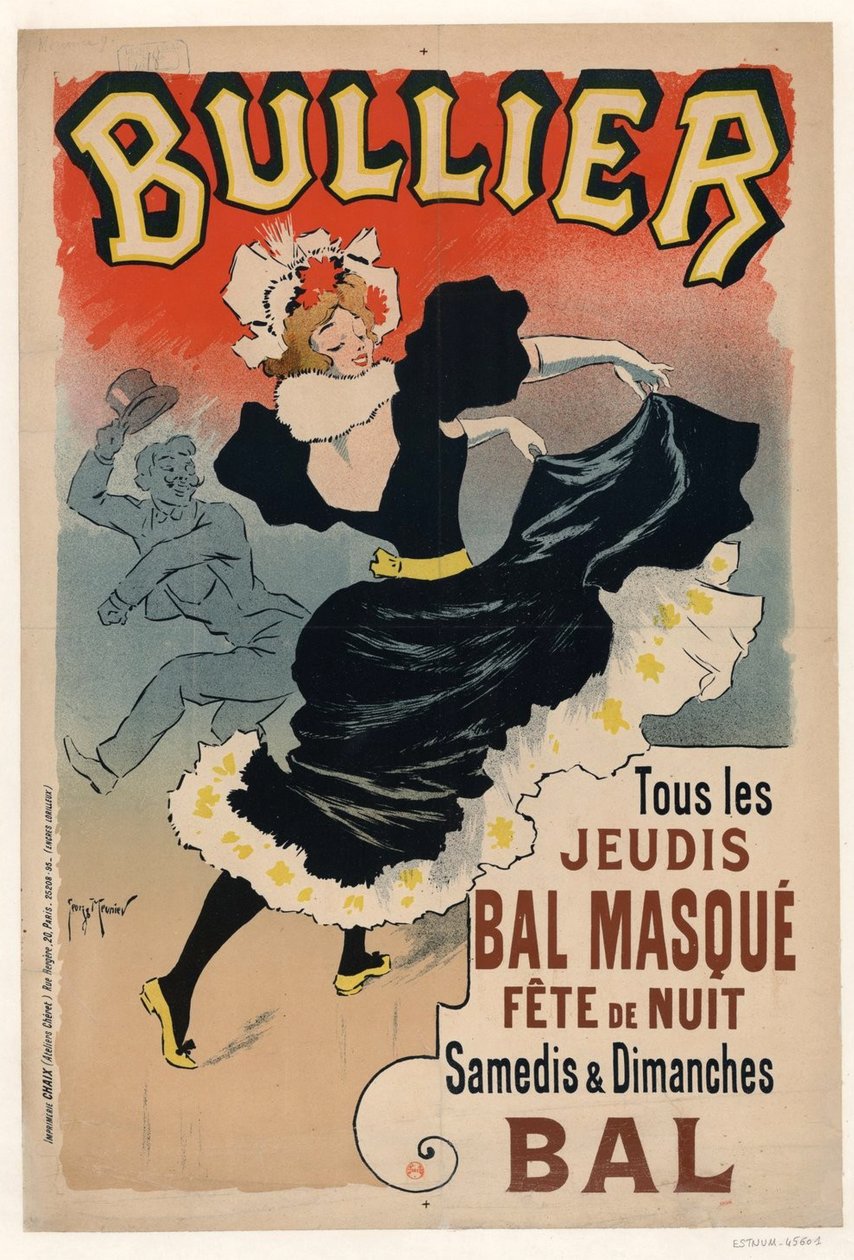 Bullier, Tous les jeudis Bal masque, festa notturna da Henri Georges Meunier