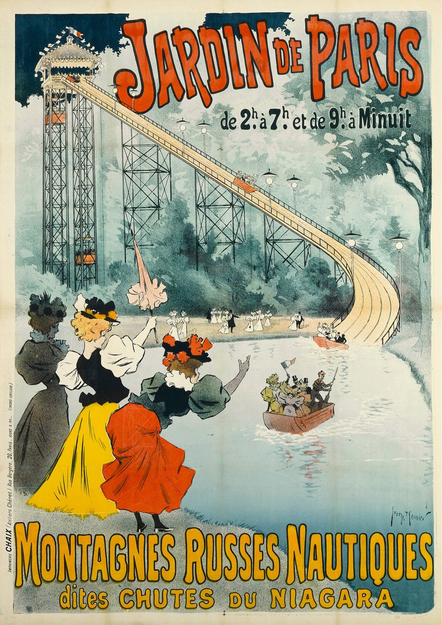 Jardin de Paris - Montagnes Russes, 1895 da Henri Georges Meunier