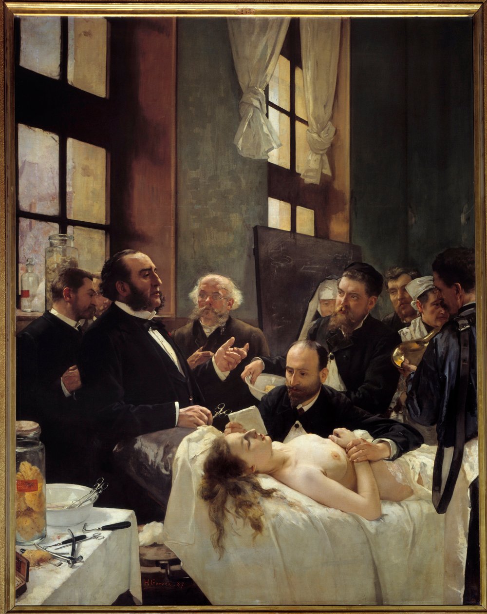 Dr. Jules Emile (Jules-Emile) Péan (1830-1898) che insegna all