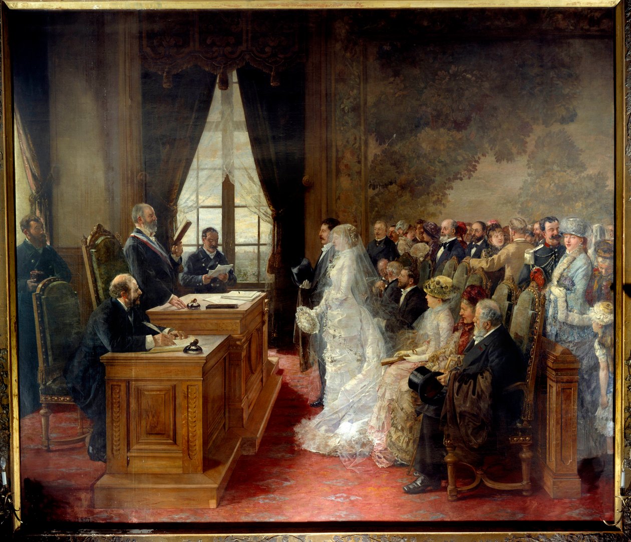 Il matrimonio civile di Mathurin Moreau si è svolto al Municipio di Parigi nel 1881 da Henri Gervex